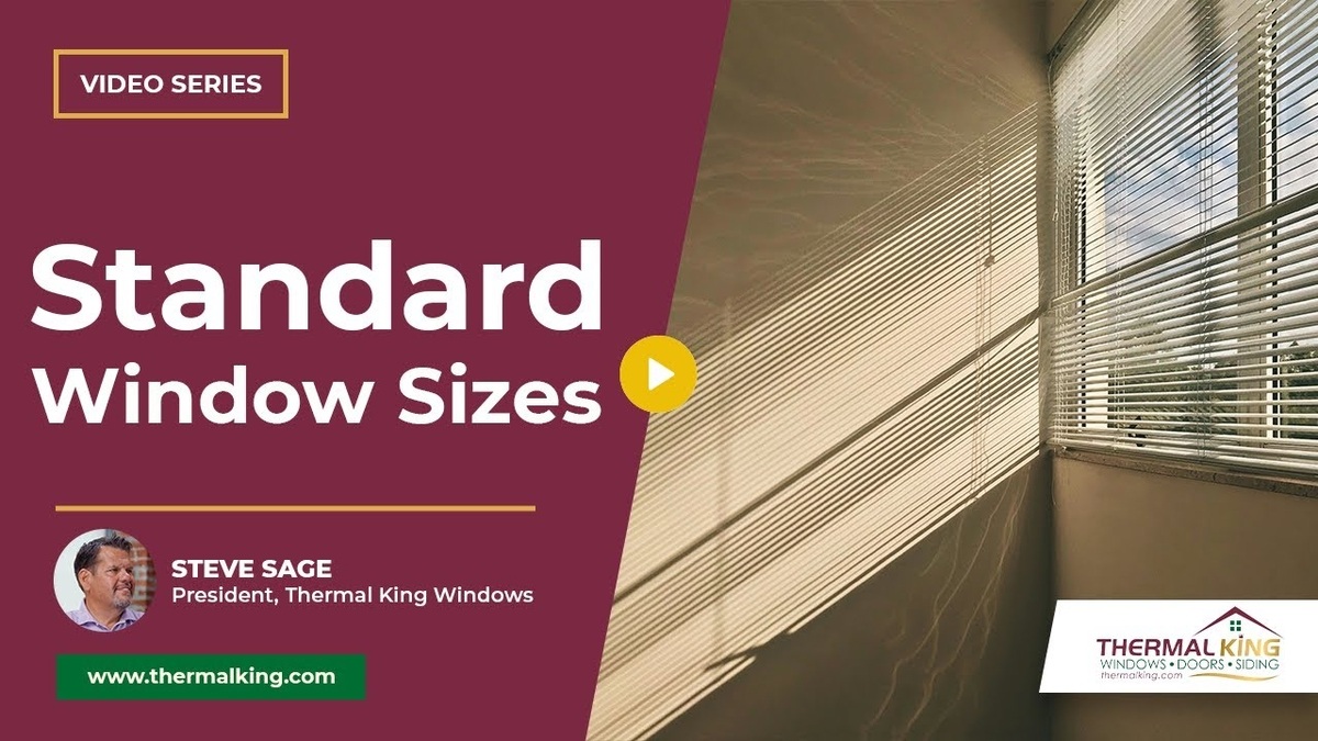 standard window sizes